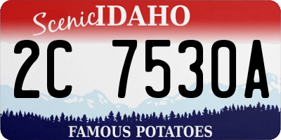 ID license plate 2C7530A