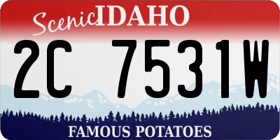 ID license plate 2C7531W
