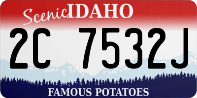 ID license plate 2C7532J