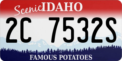 ID license plate 2C7532S