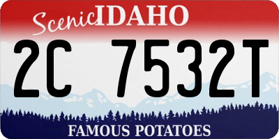 ID license plate 2C7532T