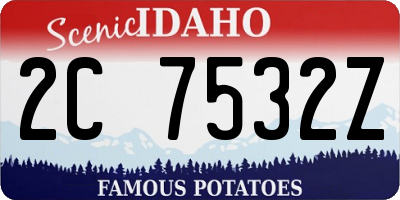 ID license plate 2C7532Z