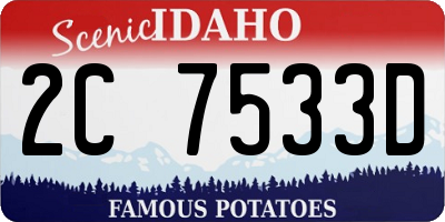 ID license plate 2C7533D