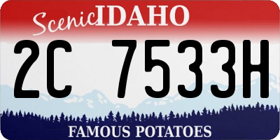 ID license plate 2C7533H