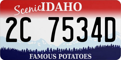 ID license plate 2C7534D