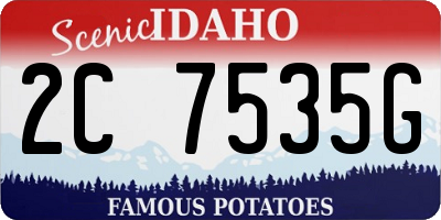 ID license plate 2C7535G