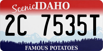 ID license plate 2C7535T