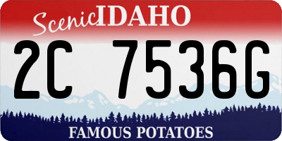 ID license plate 2C7536G