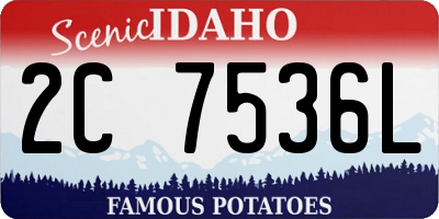 ID license plate 2C7536L