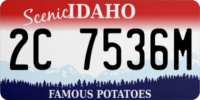 ID license plate 2C7536M