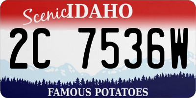 ID license plate 2C7536W