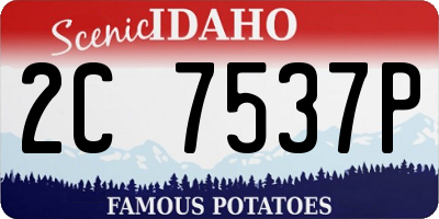 ID license plate 2C7537P