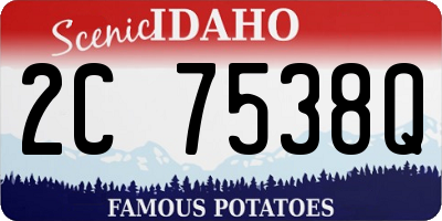 ID license plate 2C7538Q