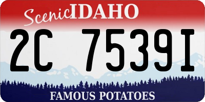 ID license plate 2C7539I