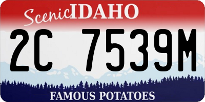 ID license plate 2C7539M