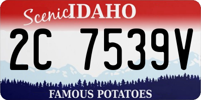 ID license plate 2C7539V
