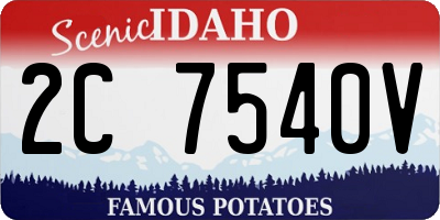 ID license plate 2C7540V