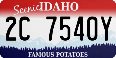 ID license plate 2C7540Y