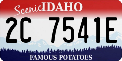 ID license plate 2C7541E