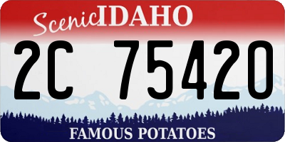 ID license plate 2C7542O