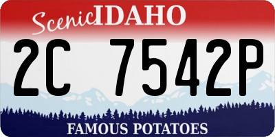ID license plate 2C7542P