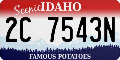 ID license plate 2C7543N