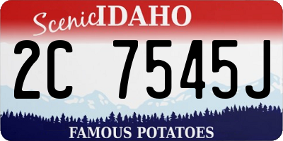 ID license plate 2C7545J