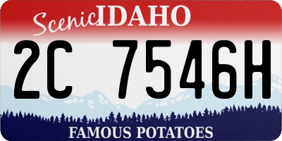 ID license plate 2C7546H