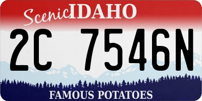 ID license plate 2C7546N