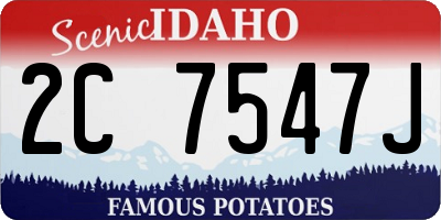 ID license plate 2C7547J