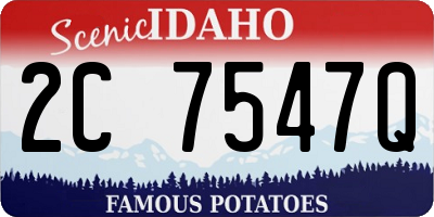 ID license plate 2C7547Q