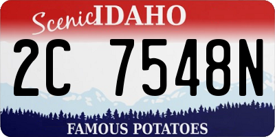 ID license plate 2C7548N