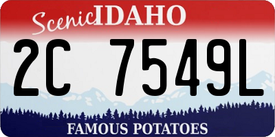 ID license plate 2C7549L