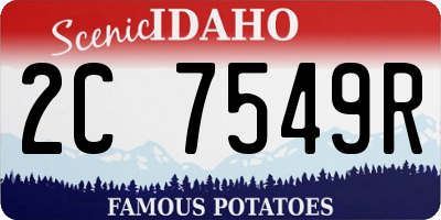 ID license plate 2C7549R