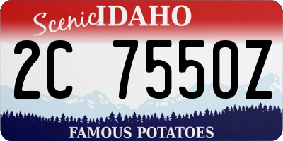 ID license plate 2C7550Z