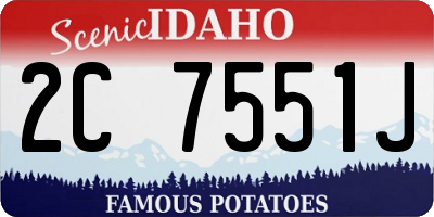 ID license plate 2C7551J
