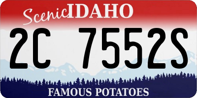 ID license plate 2C7552S