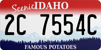 ID license plate 2C7554C
