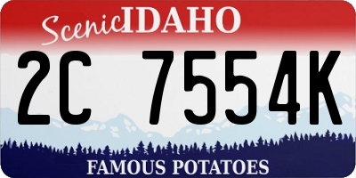 ID license plate 2C7554K