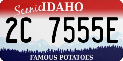 ID license plate 2C7555E