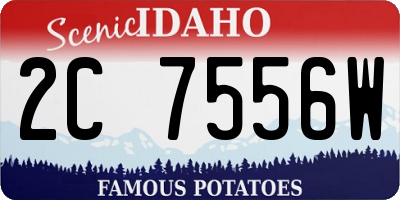 ID license plate 2C7556W
