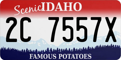 ID license plate 2C7557X
