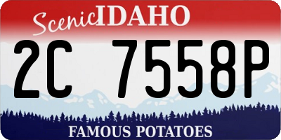 ID license plate 2C7558P
