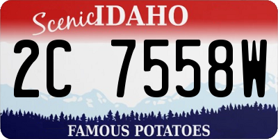 ID license plate 2C7558W