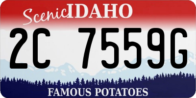 ID license plate 2C7559G