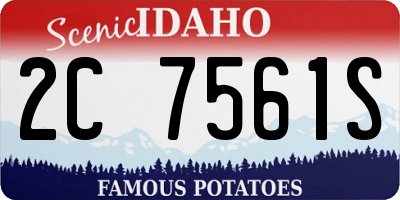 ID license plate 2C7561S