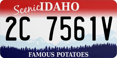 ID license plate 2C7561V