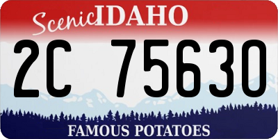 ID license plate 2C7563O