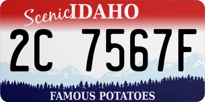 ID license plate 2C7567F