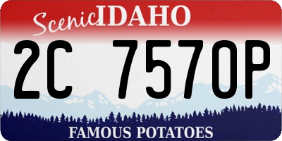 ID license plate 2C7570P